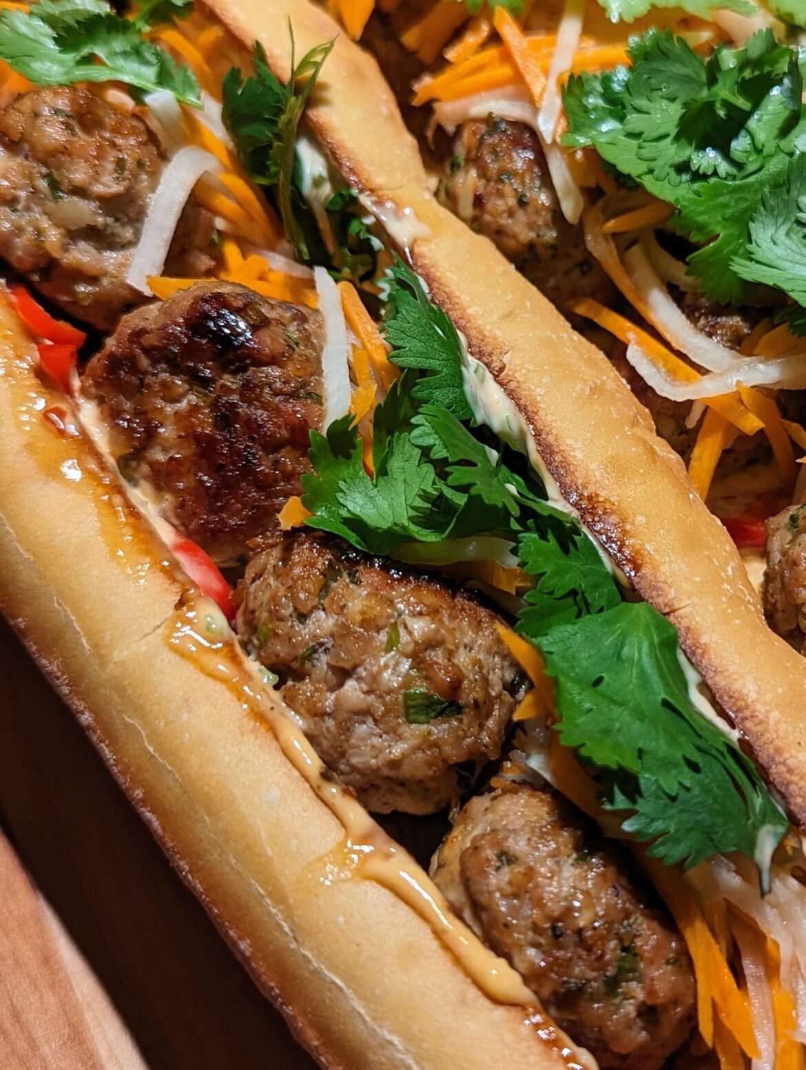 Pork Meatball Banh Mi
