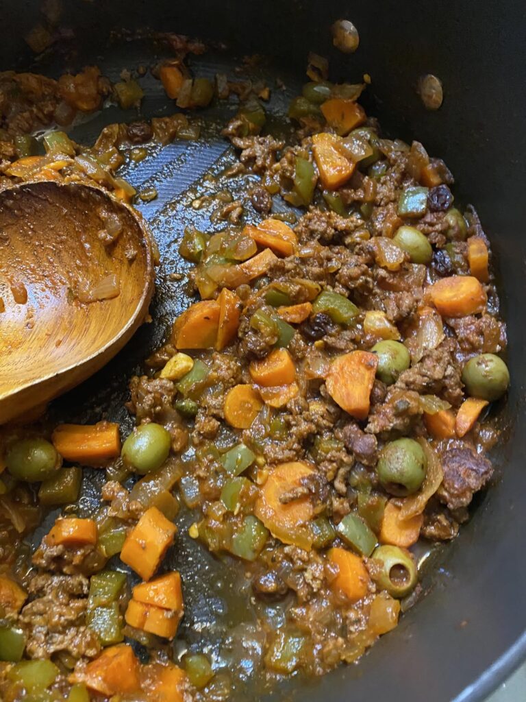 Ran out of rice so Cuban picadillo and Curtido turned into burritos