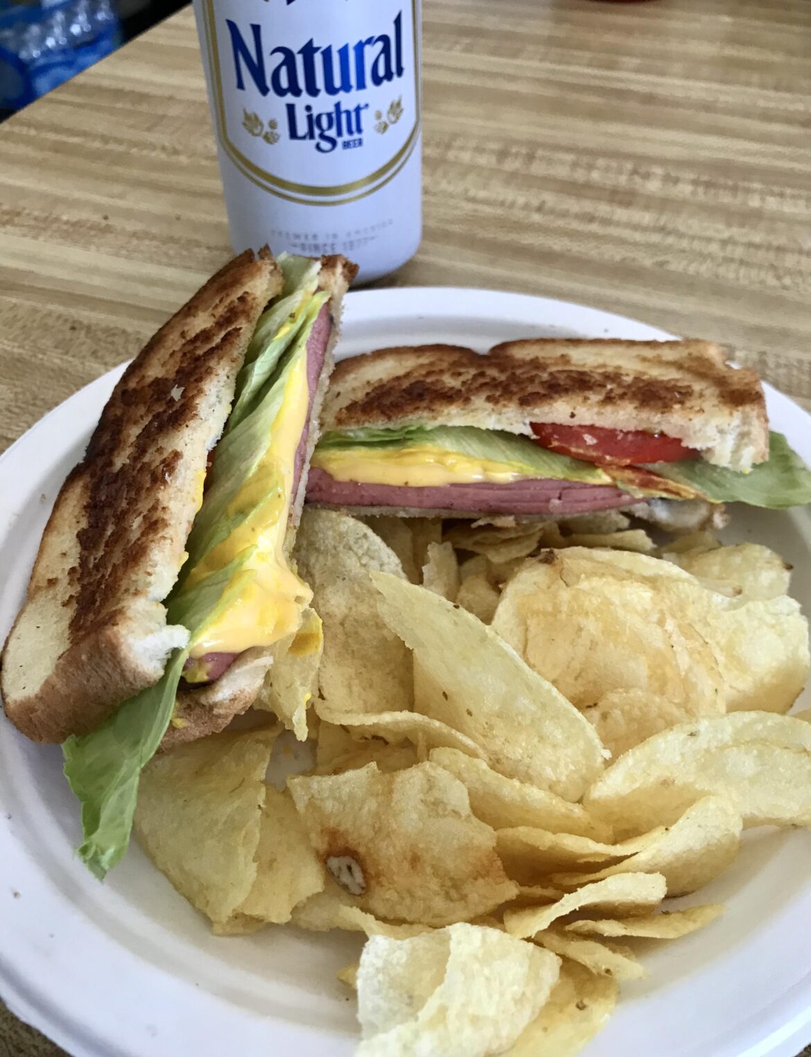 Fried Bologna Sandwich For Lunch