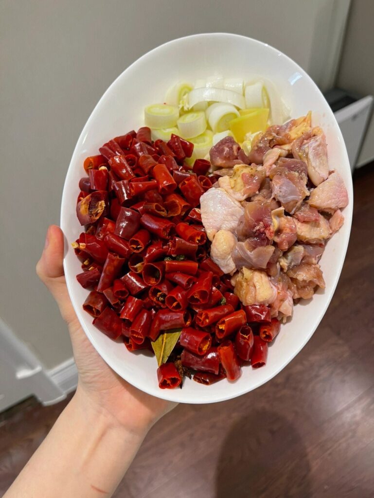 {homemade} Chinese spicy chicken[i ate]