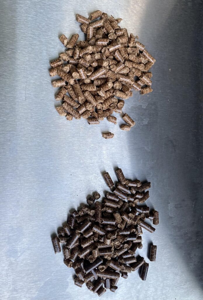 Brand new bag of Traeger Gourmet Blend pellets from Costco looks way darker than the old batch…