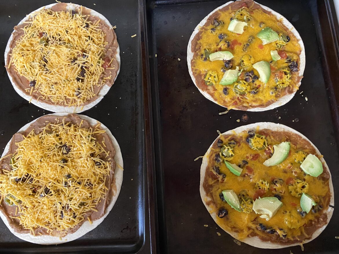 Quick pantry Mexican-style pizzas