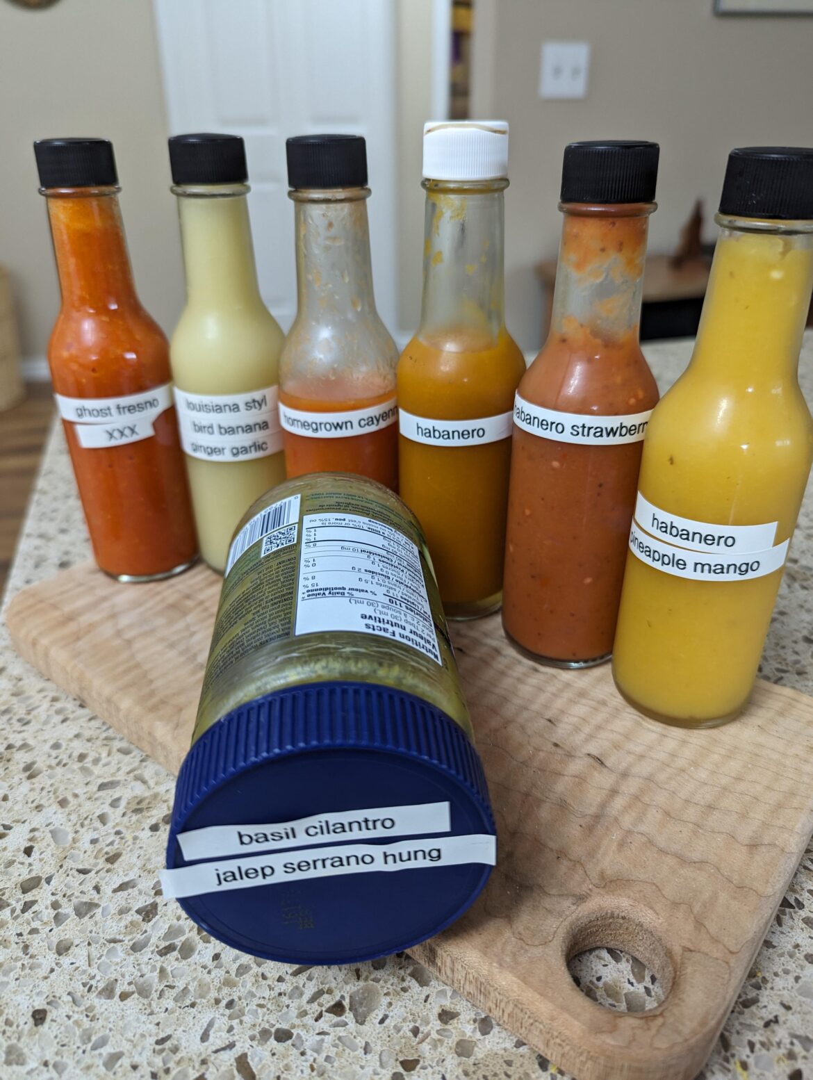 Full spread of homemade sauces!