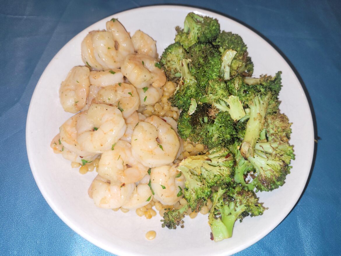 Garlicky Shrimp Couscous bowls, 10/10