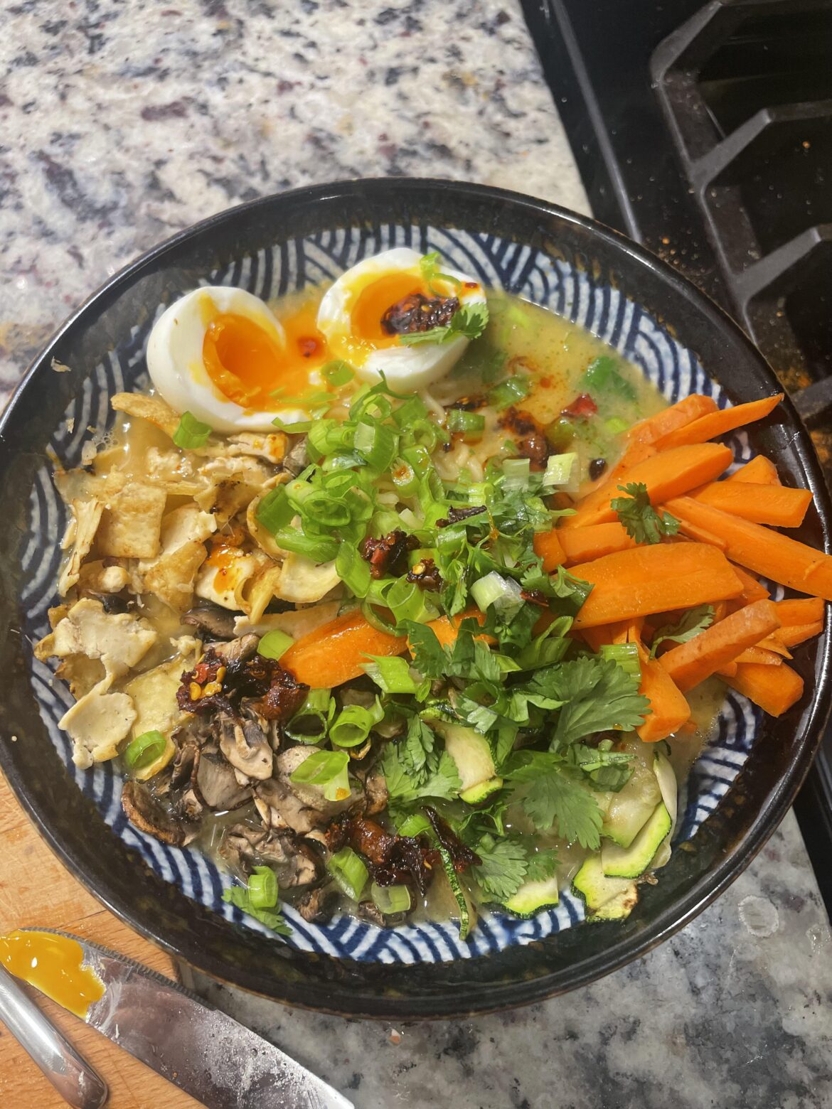 Shit may be wild in the world but fancied up instant ramen makes it all better.