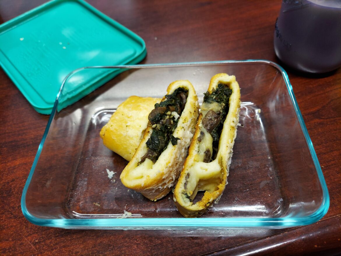 Spinach & Mushroom Stromboli