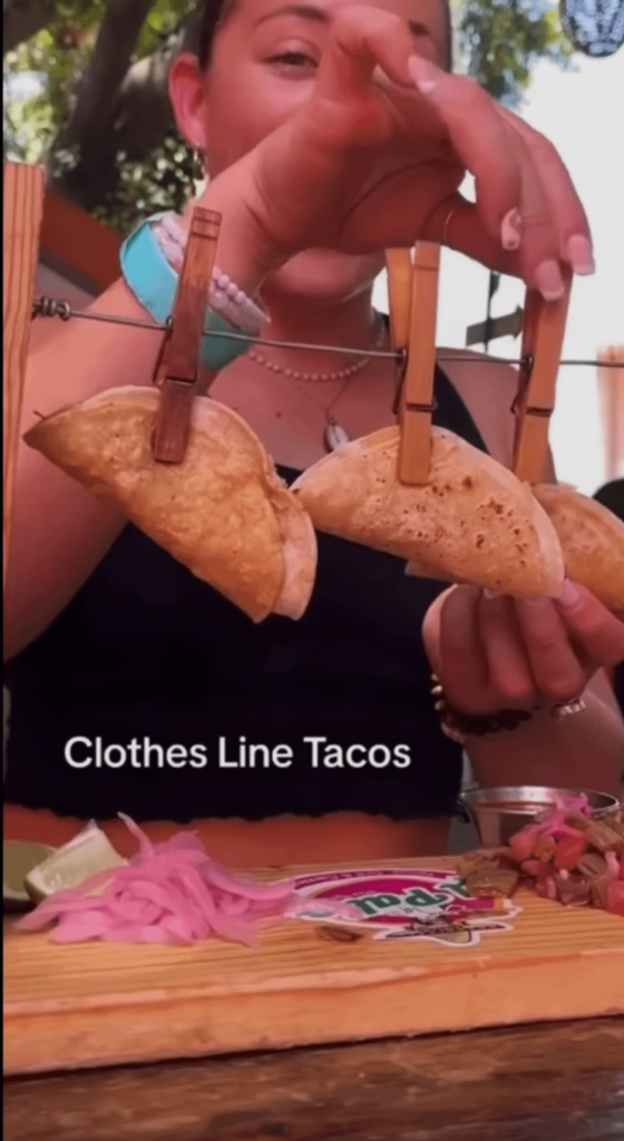 Clothes line tacos