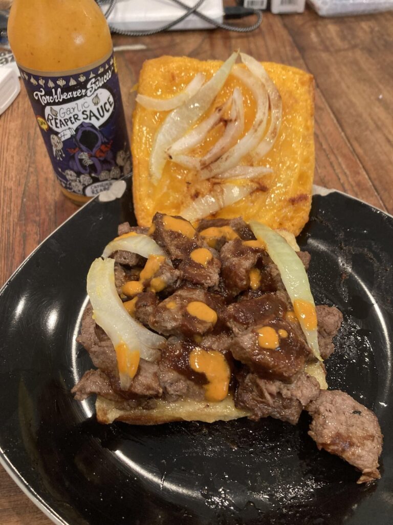 Toasted Steak & Cheese with Leftover Ribeye