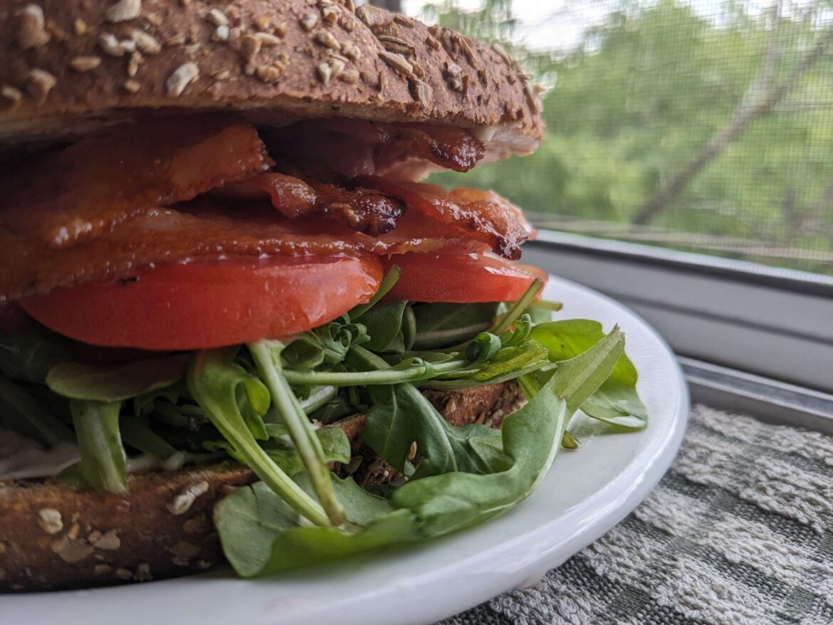 Apologies for the positively silly amount of bacon on this BLT, I put in an extra slice to finish the package.