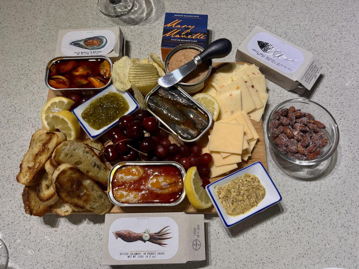 Tinned Fish Board to introduce my family to tinned fish!