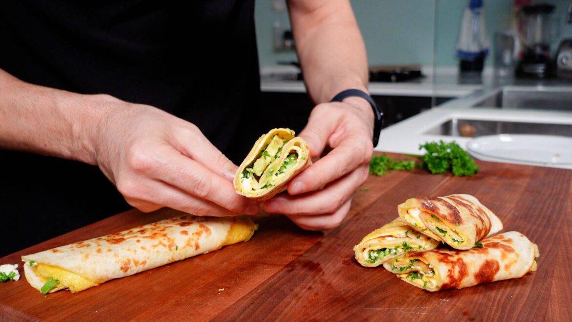 Cheese-Omelet Wrap w/ Balanced Macros