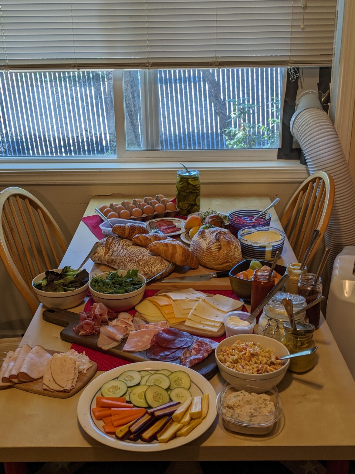 A locally-sourced sandwich board I made.