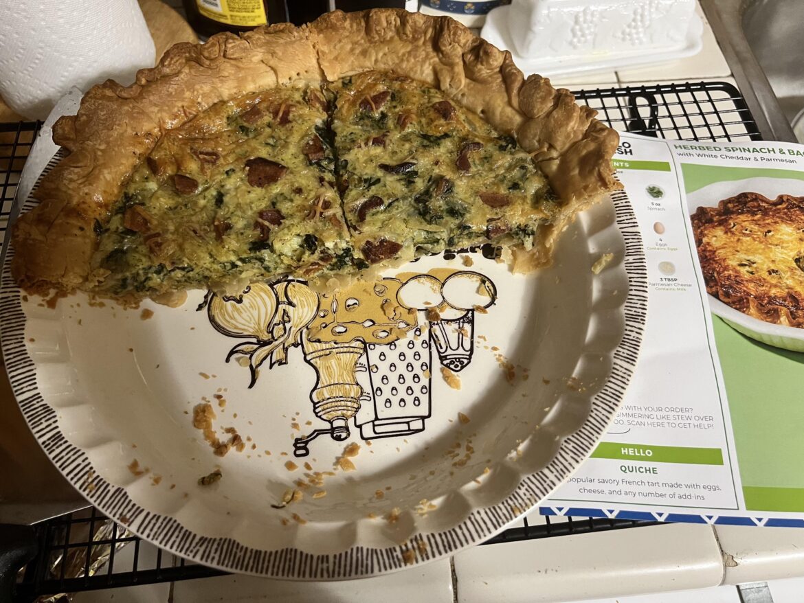 Garden Ranch Spinach & Bacon Quiche