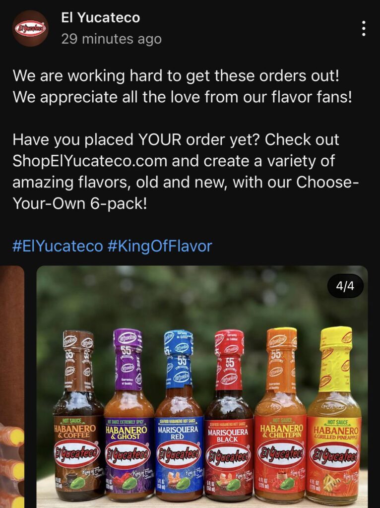 New Yucateco is officially shipping now, so should be more generally available