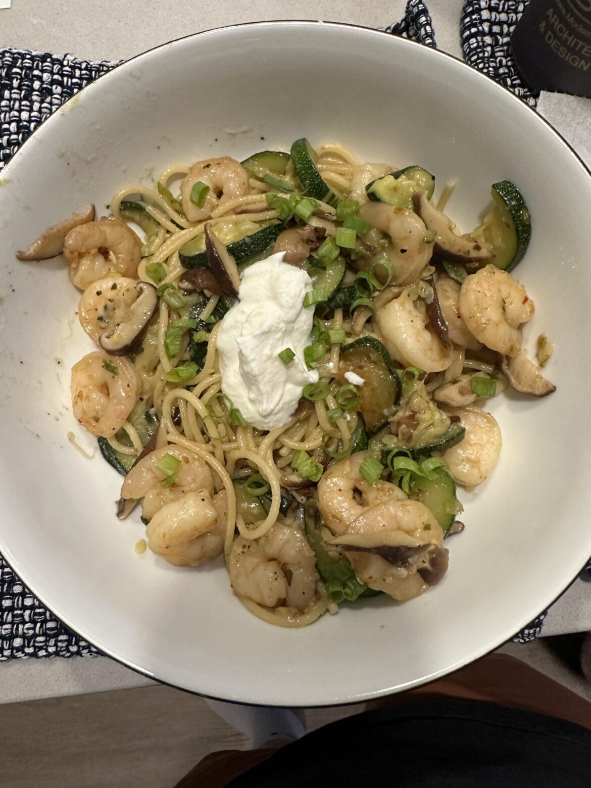 Shrimp pasta with a kick