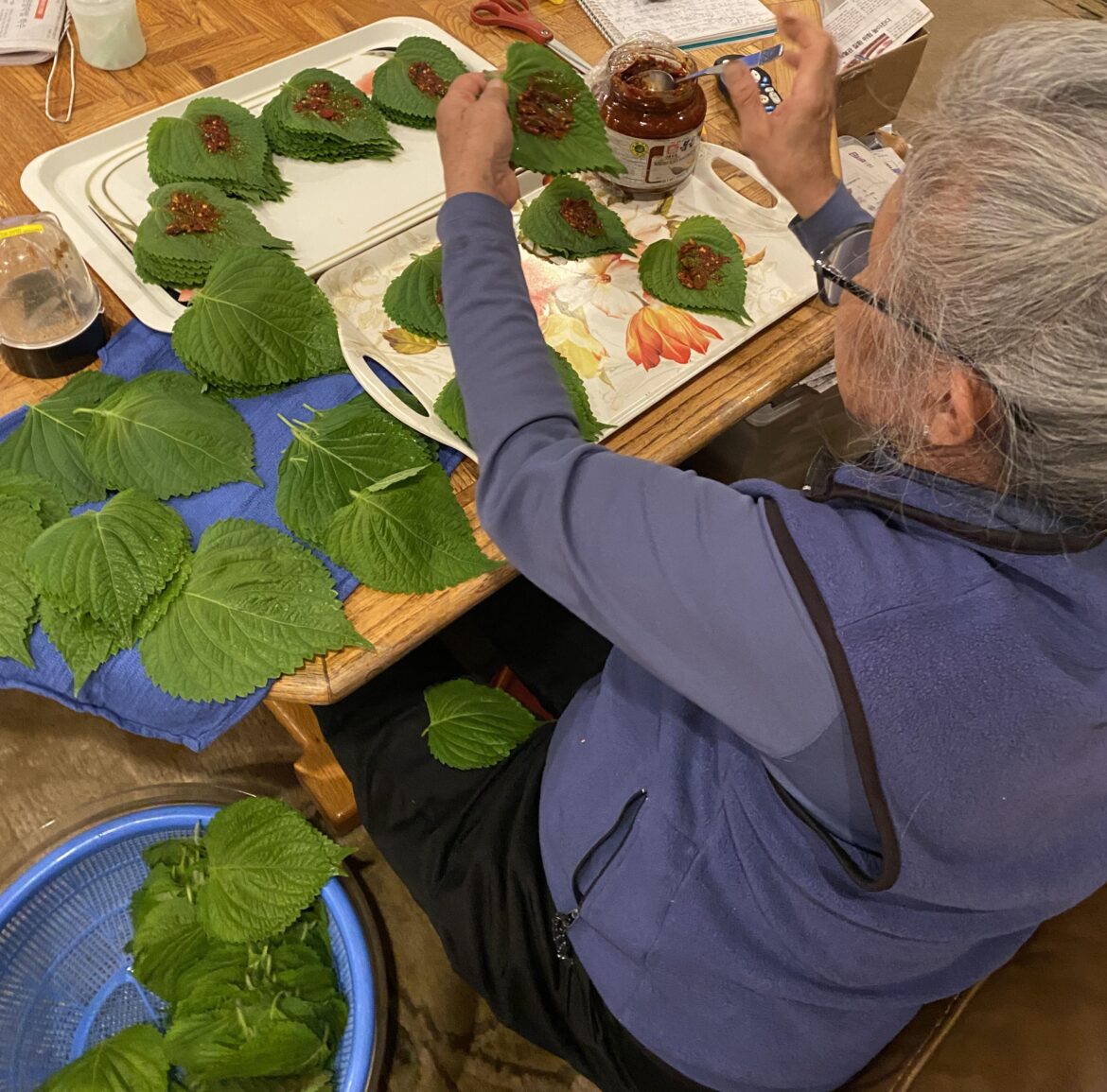 Mom’s ggaenip is the best!