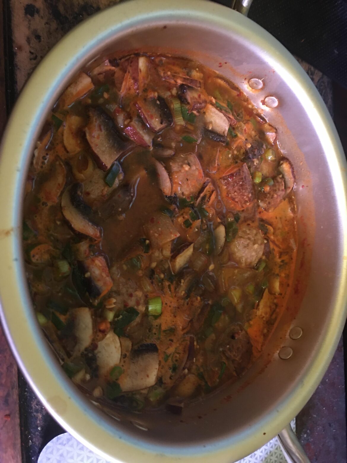 I made Doenjang Jiggae with Meatballs!