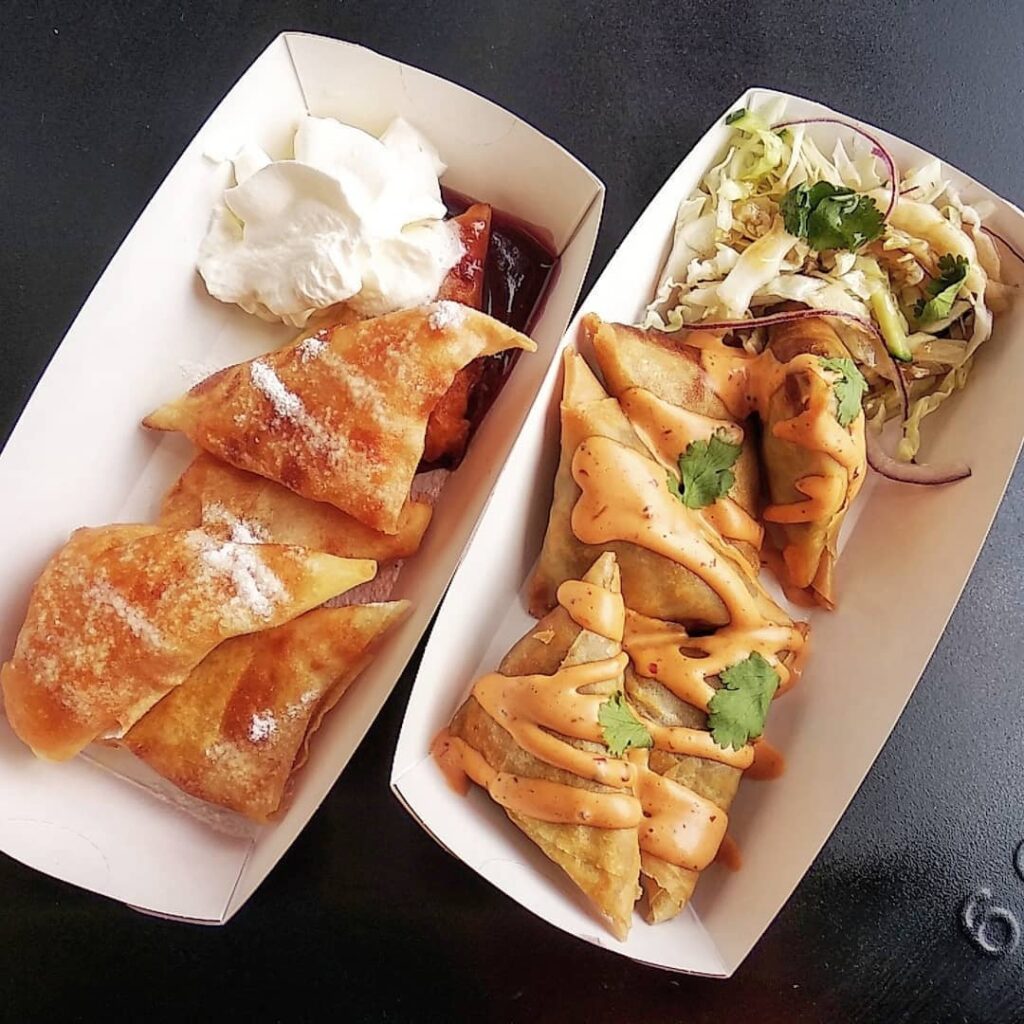 Small patties in thin crispy dough better known as samsa. Pies with lamb and pumpkin with honey