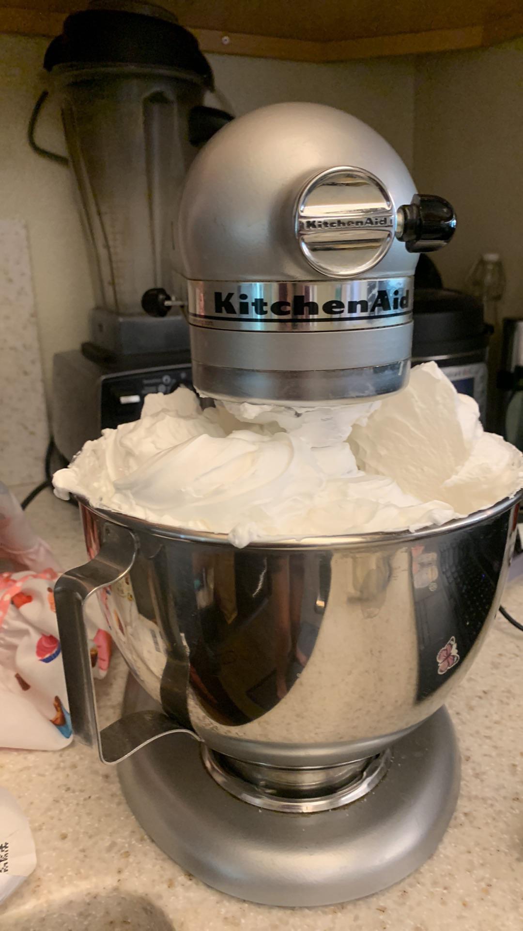 This is what happens when you about the meringue in the stand