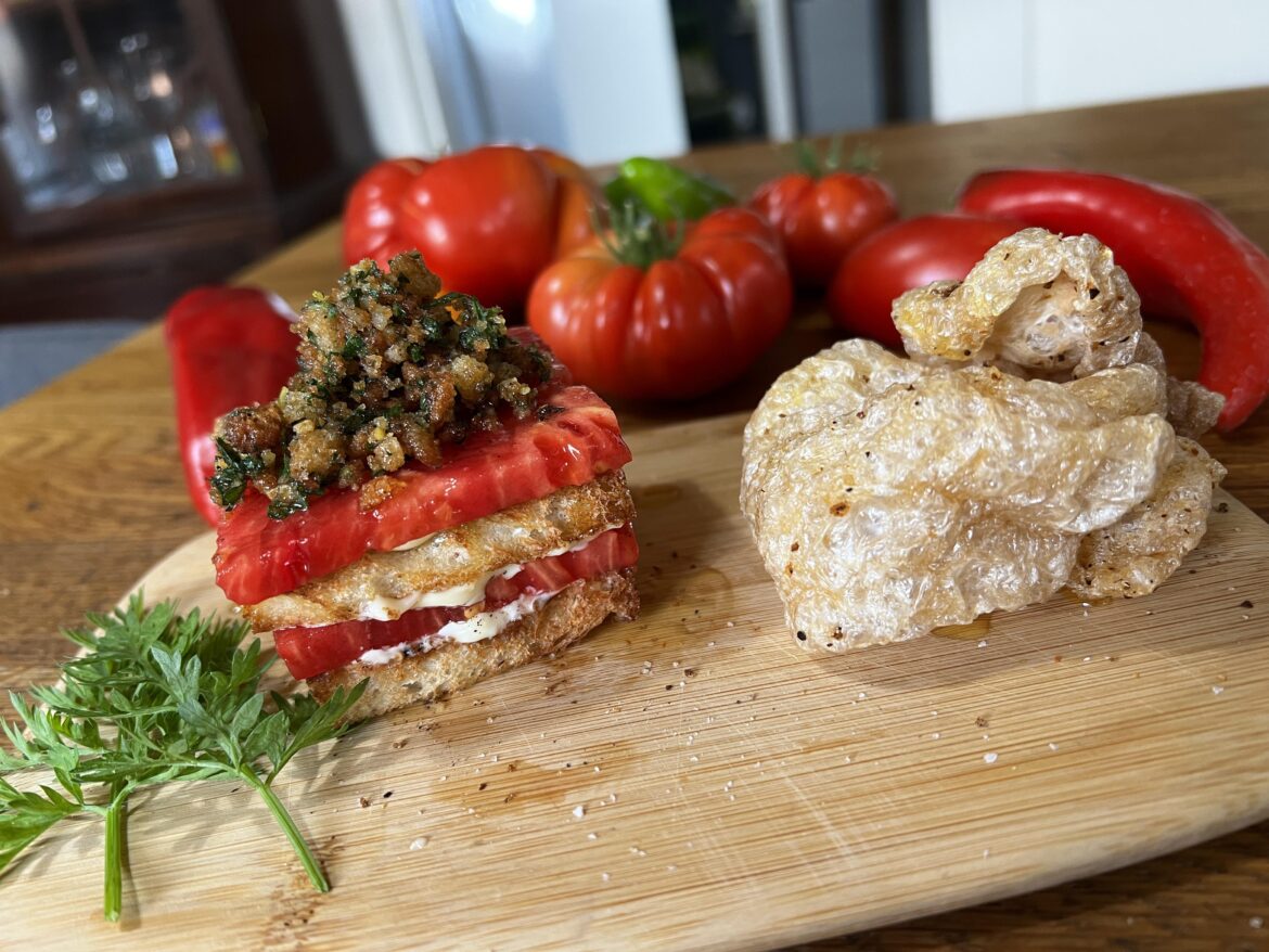 Heirloom tomato sandwich