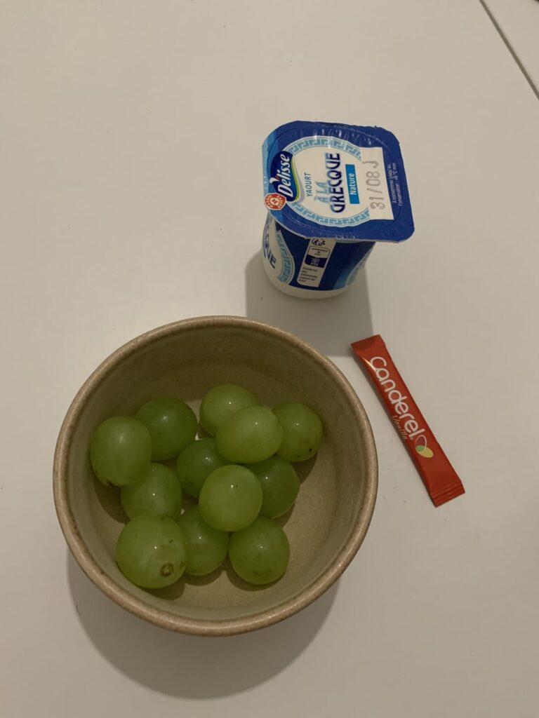 A full day of meals for 1523 kcal