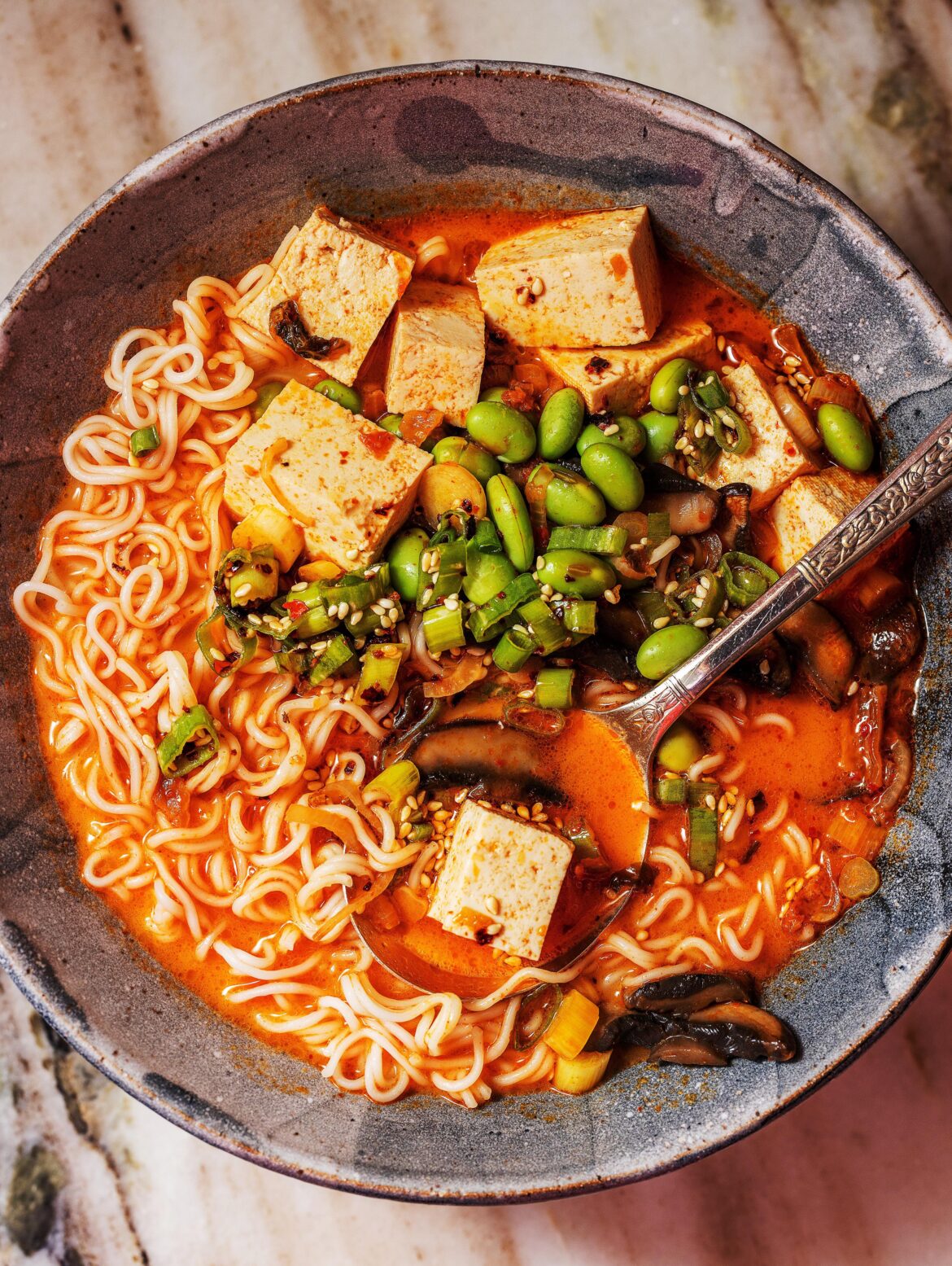 Kimchi ramen! I used a super spicy kimchi paste and it was so good!