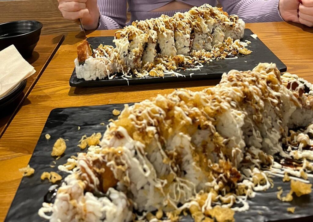 Want to remake this sushi I has last week. Does anyone know what the stuff is on top? :)