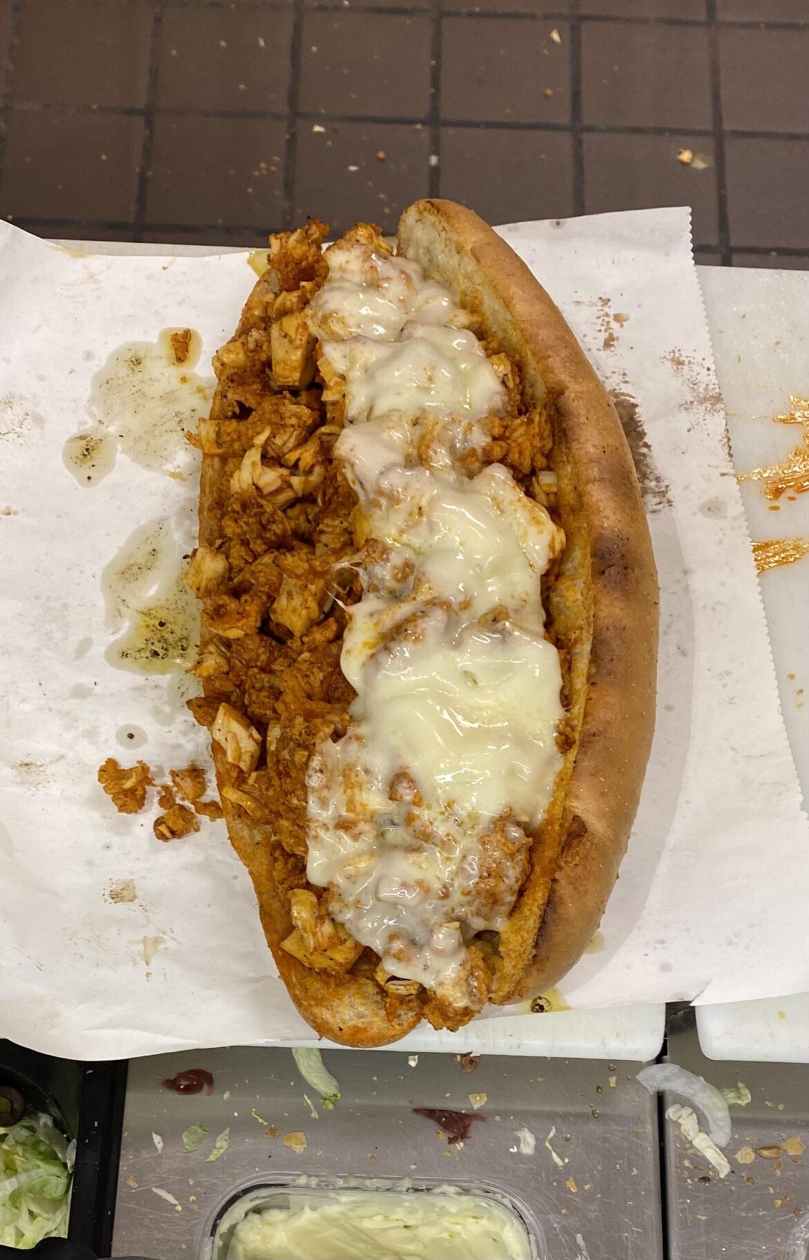 Nashville Hot Chicken sub from Publix