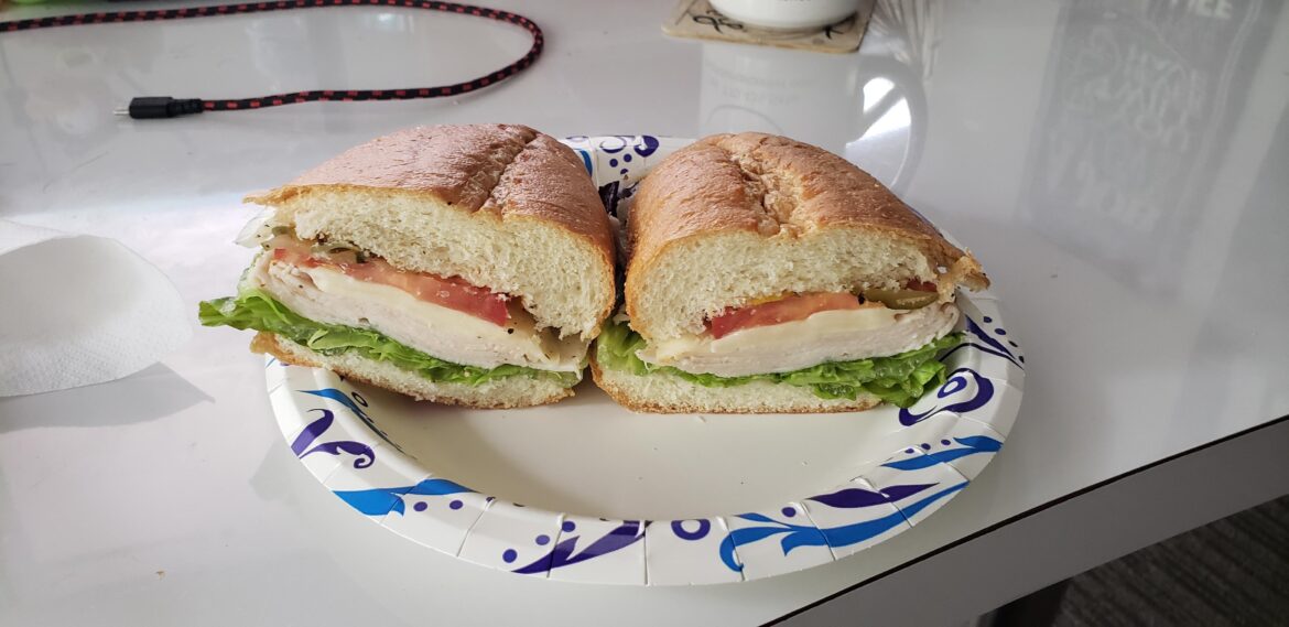 Turkey Sam at the ole work desk