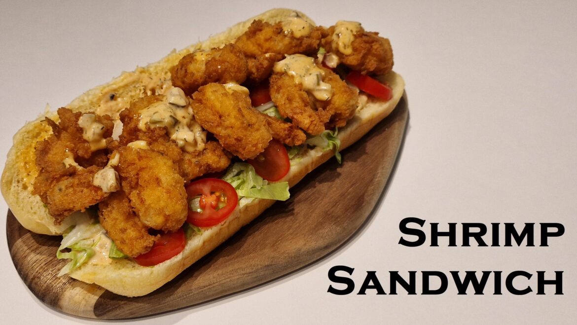Fried shrimp sandwich