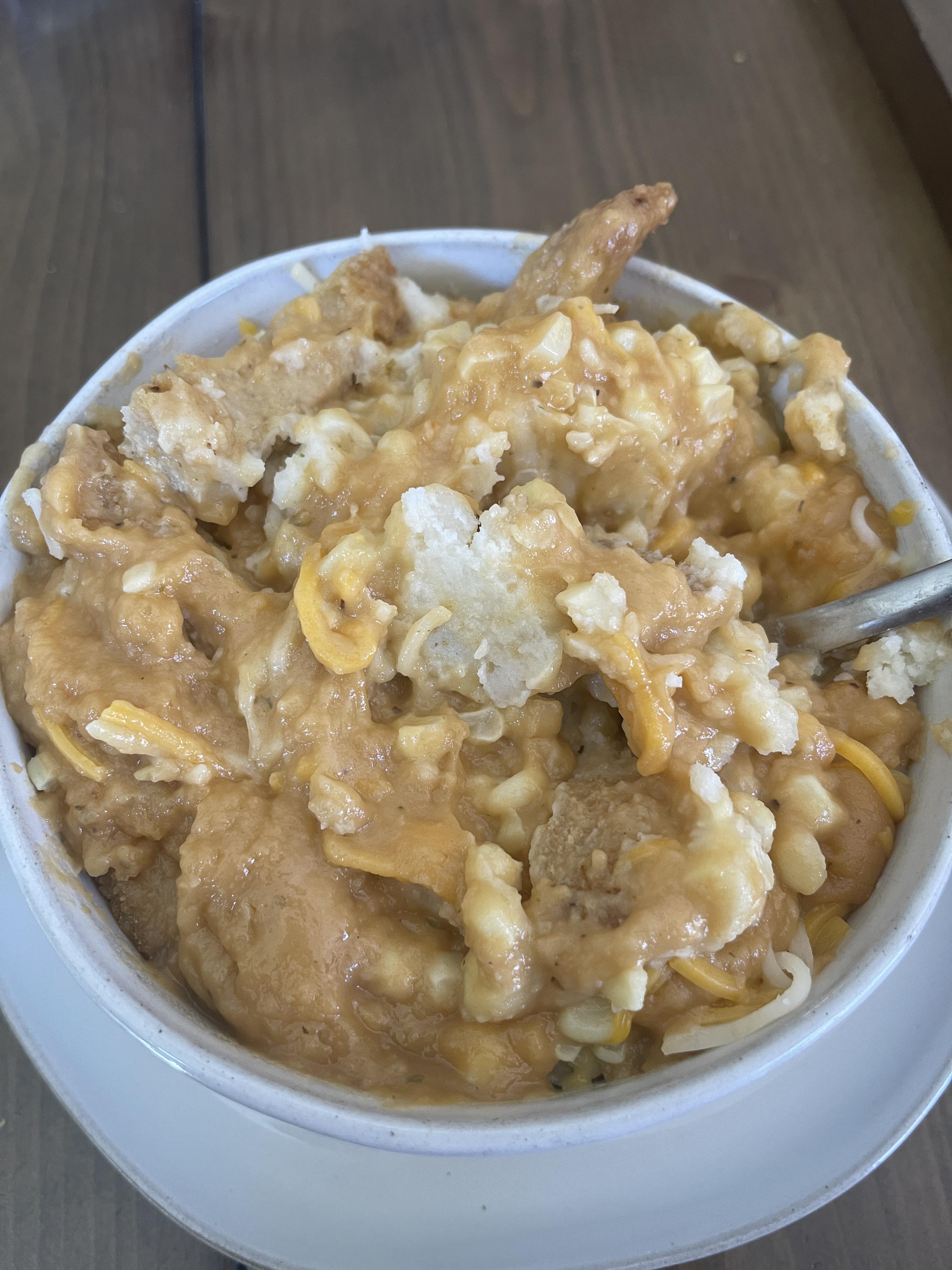 Made KFC mashed potato bowls at home. Dining and Cooking