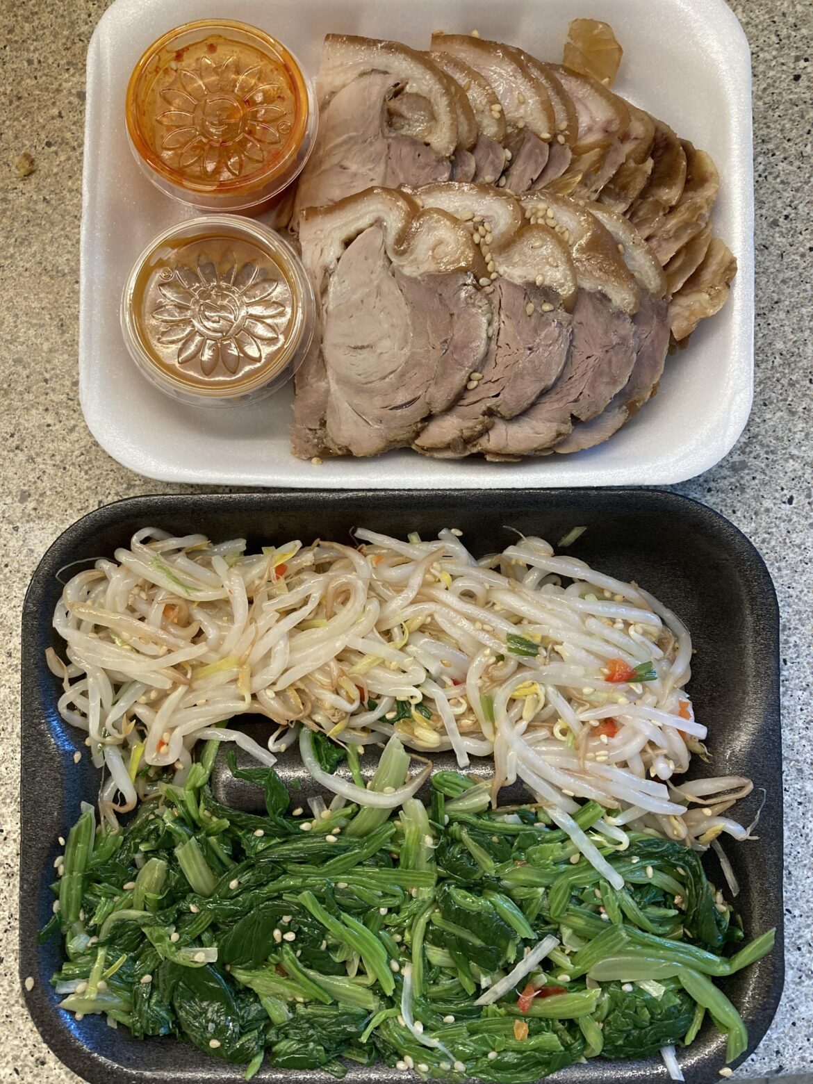 Bought some jokbal and namul for dinner