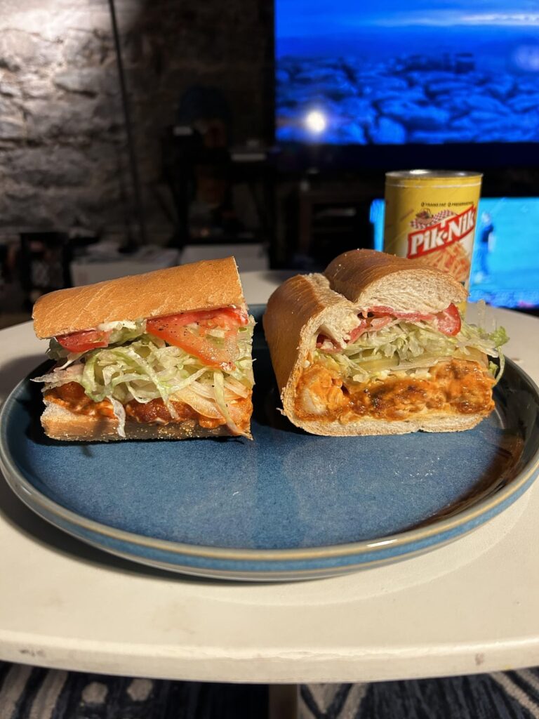 Buffalo chicken on French Buffalo chicken on French