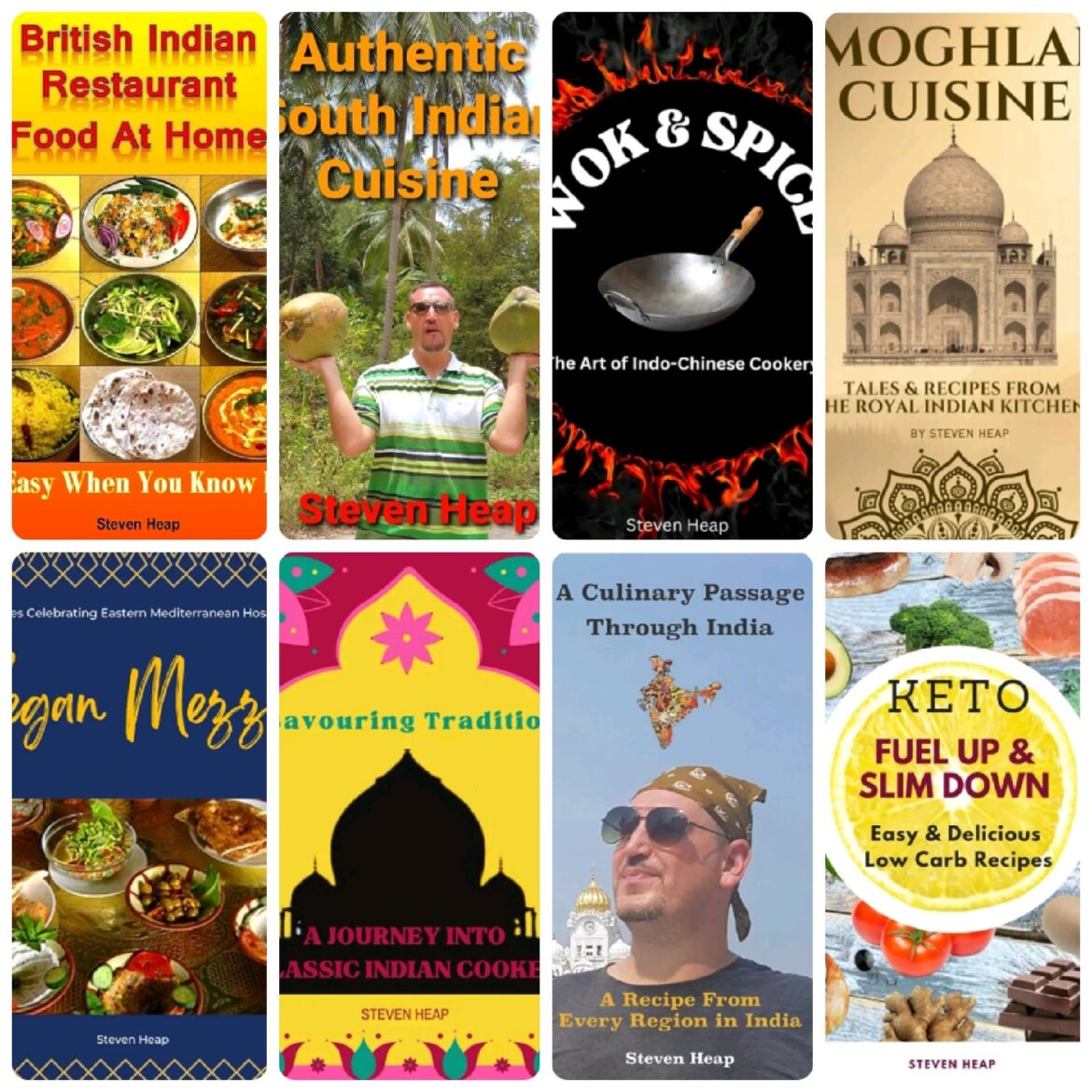 Some of my culinary books available on Amazon. I'm so looking forward to my latest book to be released shortly entitled 'British Indian Restaurant Cookery - The Complete Guide'.