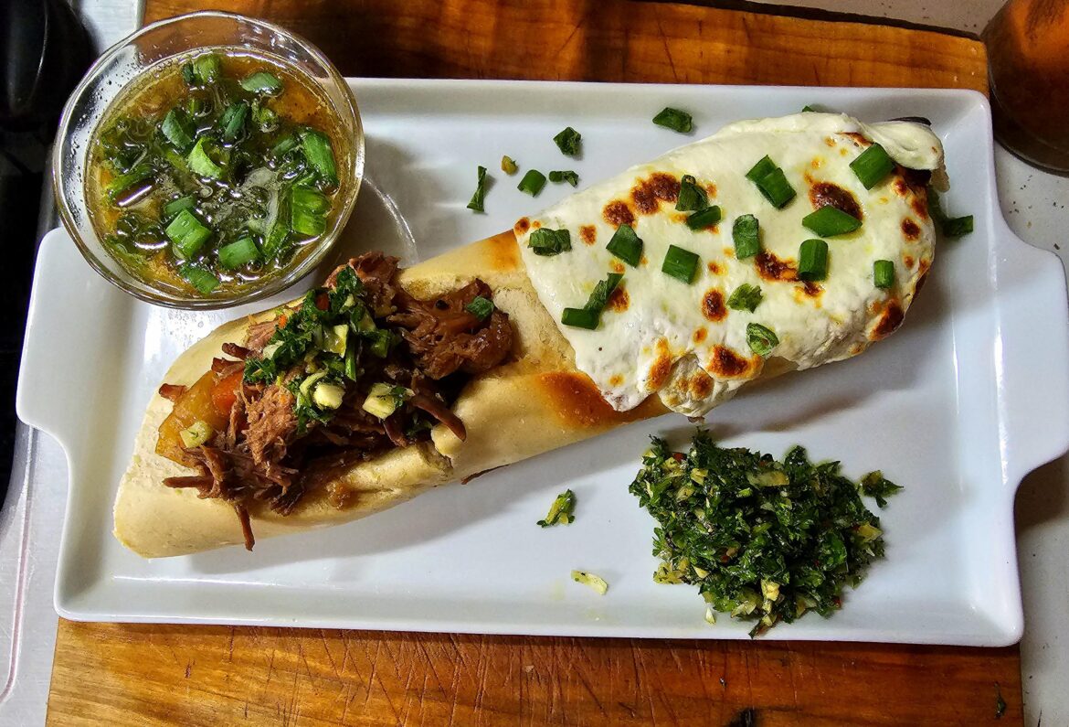 Beef Stew & French Onion in a Baguette