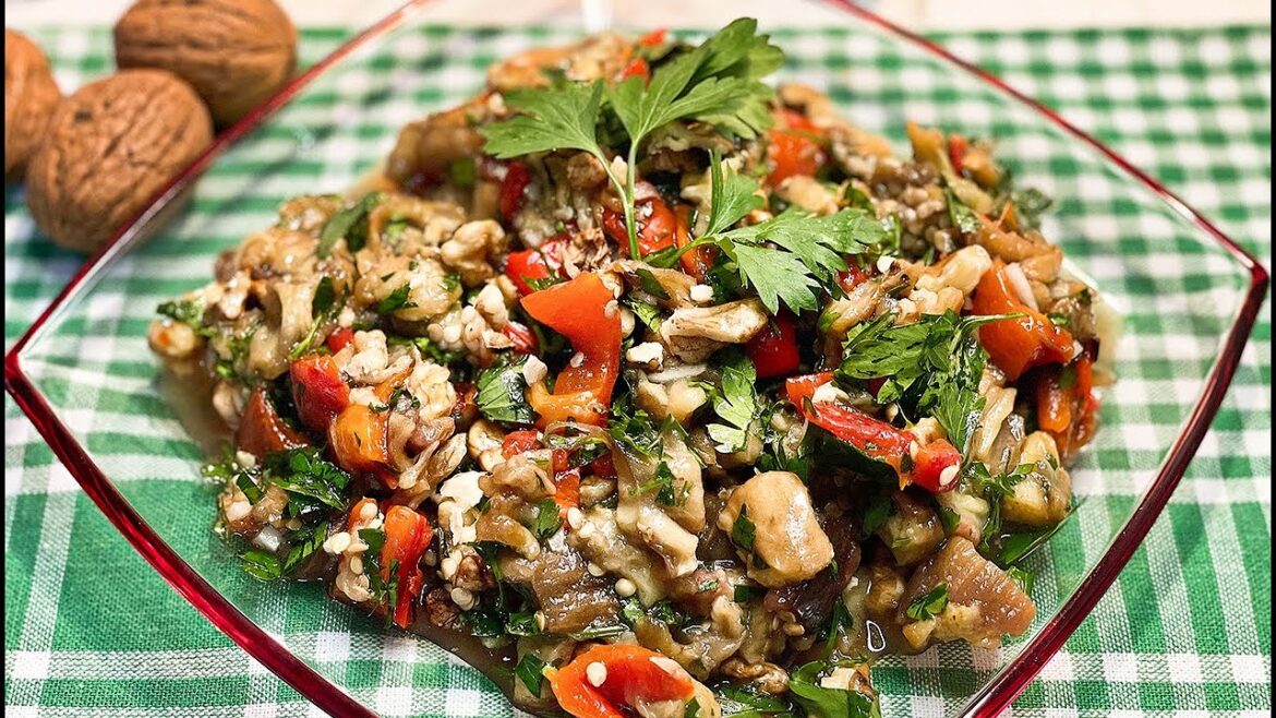 Roasted Eggplant Salad Recipe ! Easy And Delicious ! Harika Bir Köz Patlıcan Salatası Tarifi !