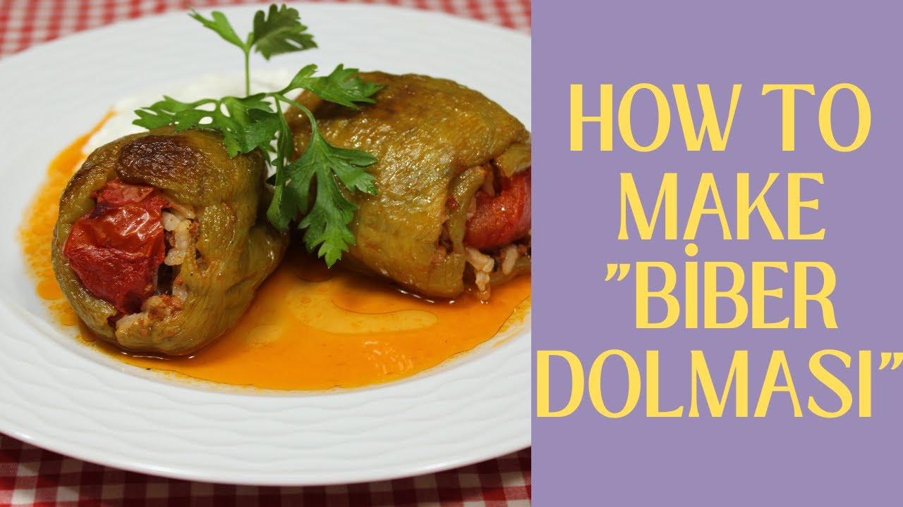 EPISODE 3 HOW TO MAKE "BİBER DOLMASI" Turkish Stuffed Green Peppers Recipe turkishcuisine