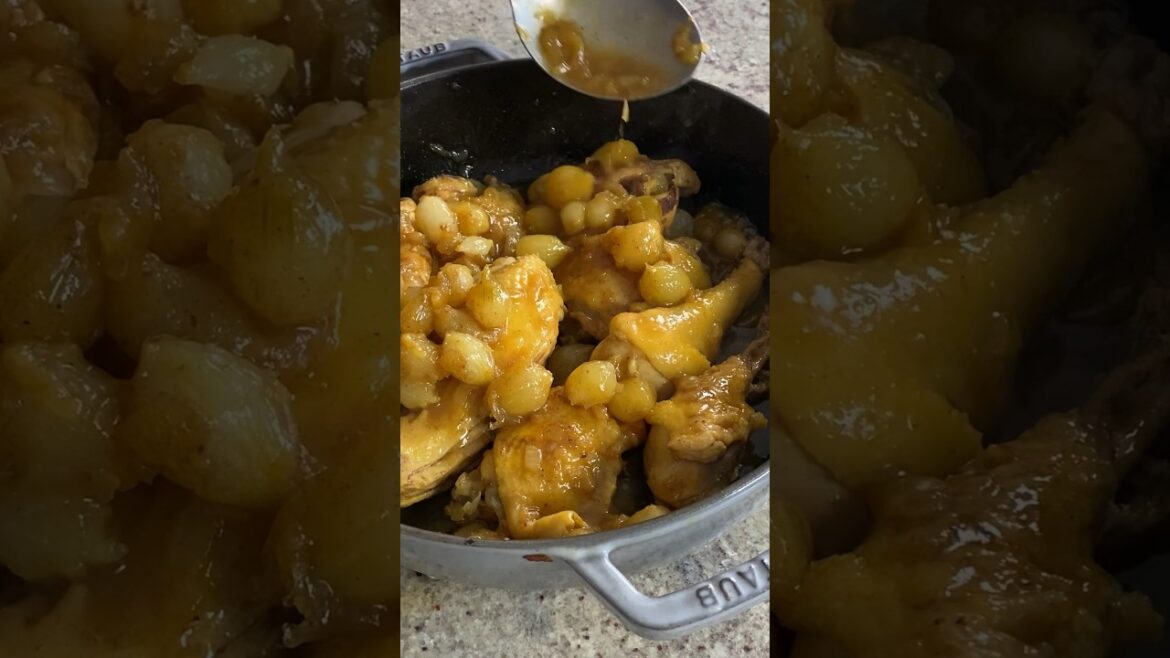 Moroccan Chicken With Caramelized Baby Onions & Honey (Kamama) - An AMAZING Chicken Tagine Recipe