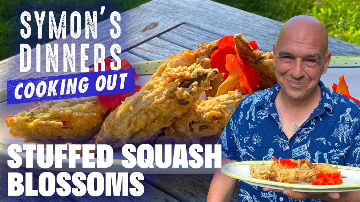 Michael Symon's Stuffed Squash Blossoms | Symon's Dinners Cooking Out | Food Network