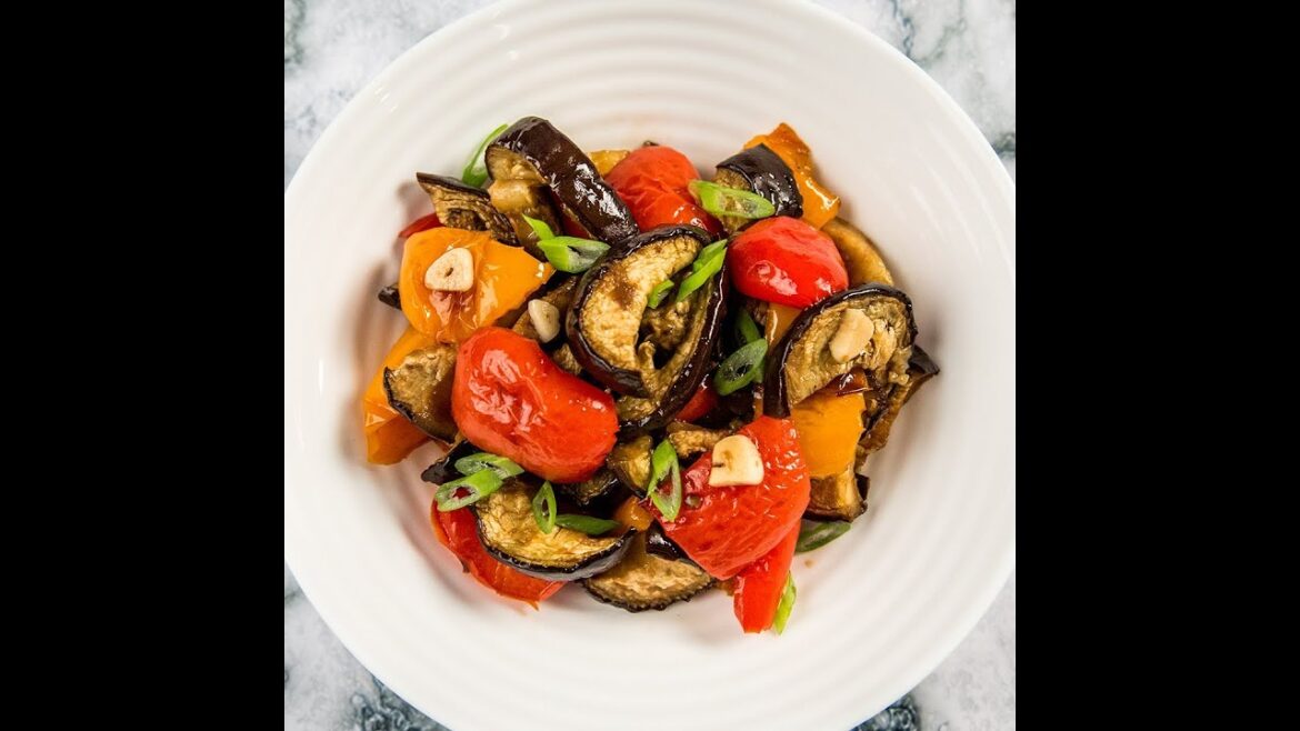 Roasted Eggplant and Bell Pepper Salad