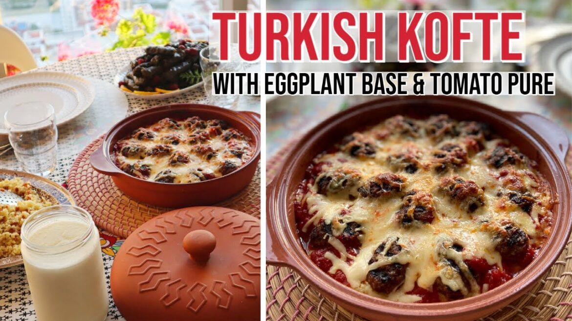 Turkish Kofte With Eggplant Base & Tomato Sauce