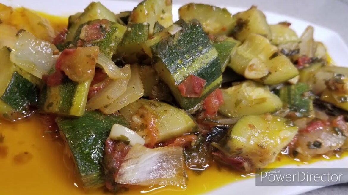 Moroccan Zucchini Salad Easy way with explained Techniques and steps  سلطة الكرعة الخضراءالمغربية