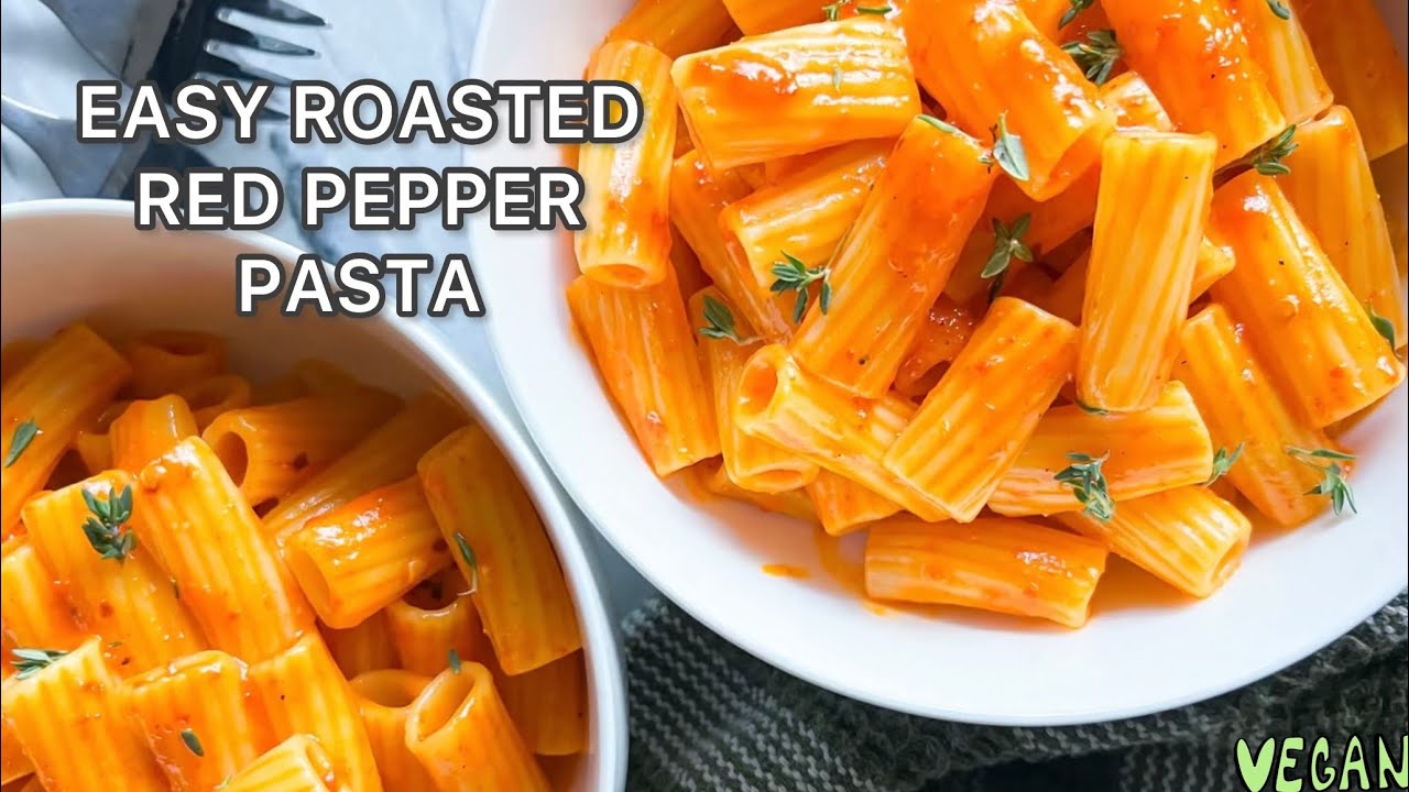 Easy Roasted Red Pepper Pasta with Feta Cheese Essy Cooks Dining