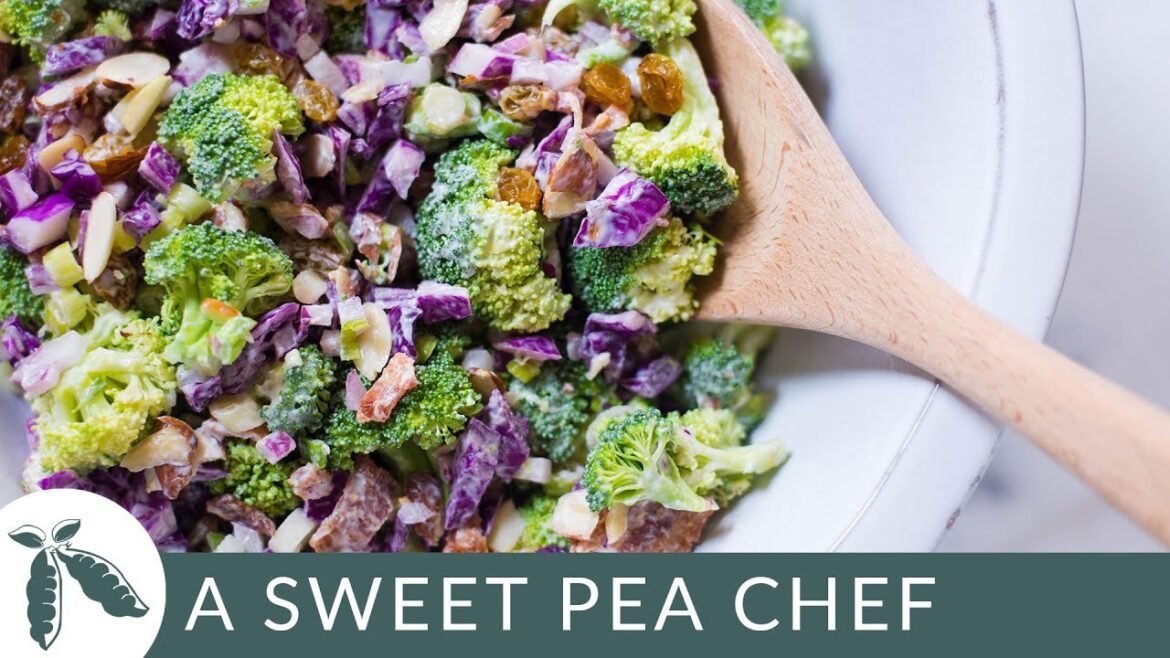 Healthy Broccoli Salad with Greek Yogurt Dressing | Easy Salads | A Sweet Pea Chef Healthy Broccoli Salad with Greek Yogurt Dressing | Easy Salads | A Sweet Pea Chef
