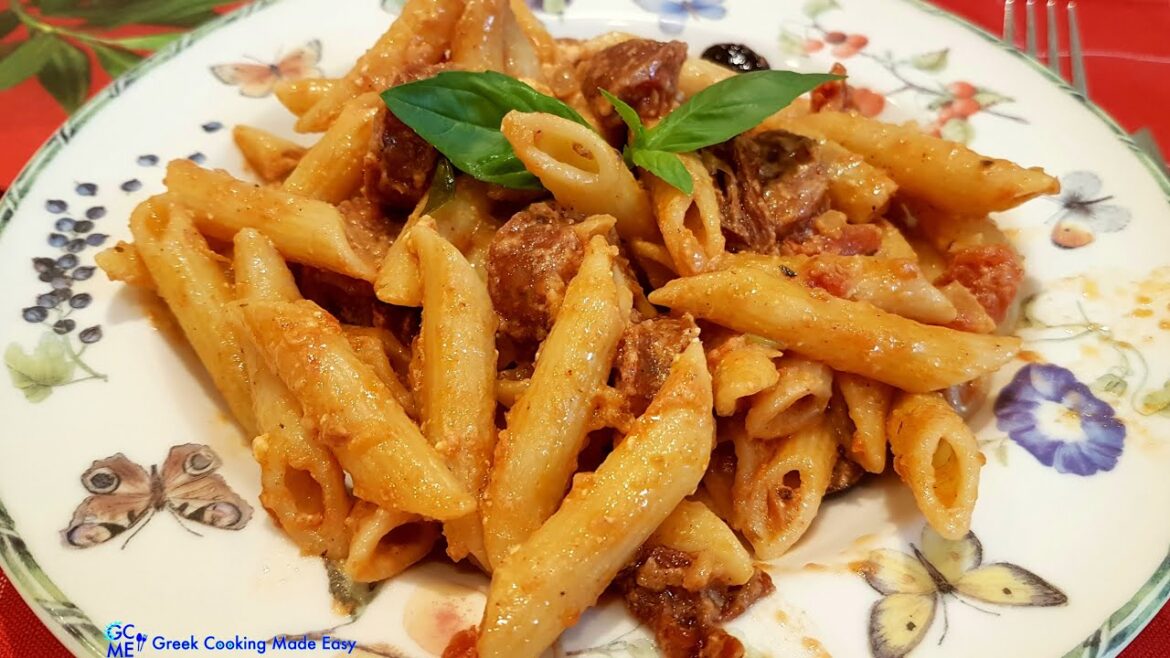 How to make Penne with Spicy Sausages in “All’ Arrabbiata Sauce” – Πέννες Αλά Αραμπιάτα How to make Penne with Spicy Sausages in "All' Arrabbiata Sauce" - Πέννες Αλά Αραμπιάτα