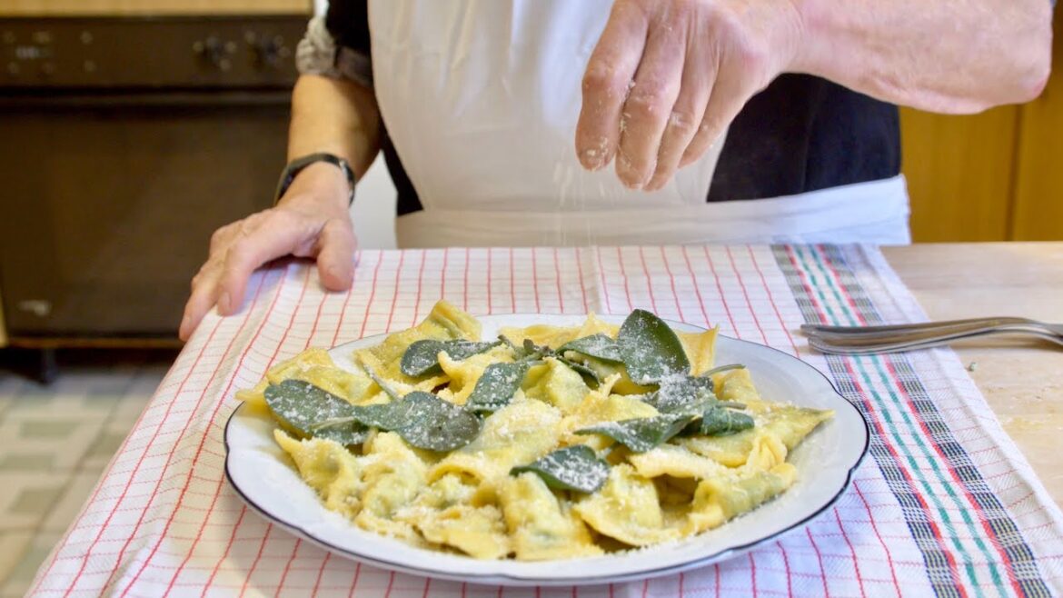 Pasta Grannies share Rina's recipe for orecchioni with butter & sage