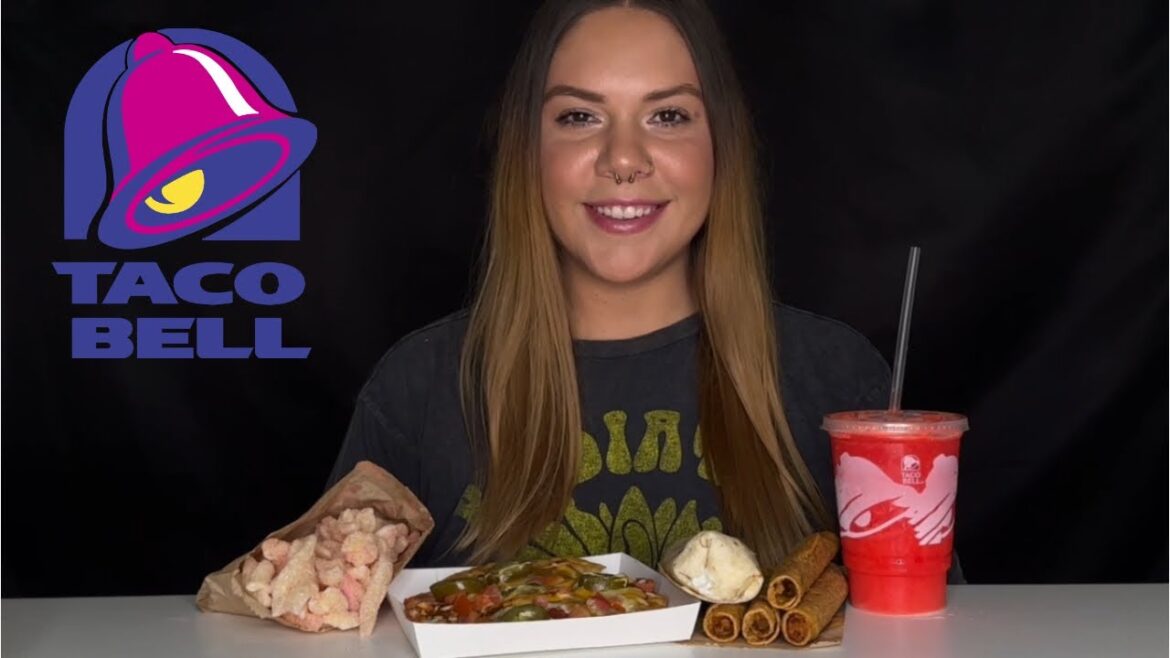 TACO BELL MUKBANG | ROLLED CHICKEN TACOS, CHEESY JALAPENO MEXICAN PIZZA, CHICKEN ENCHILADA BURRITO