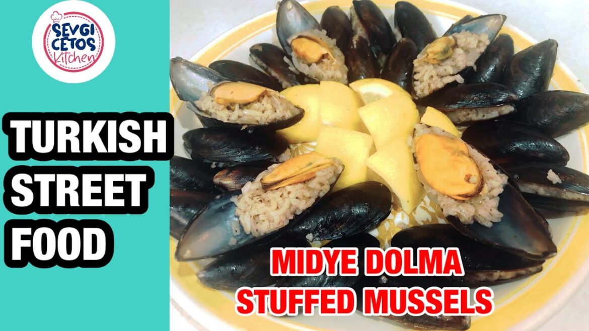 TURKISH STREET FOOD STUFFED MUSSELS | MIDYE DOLMA | EN GUZEL EVDE MIDYE DOLMA TARIFI  TURKISH FOOD