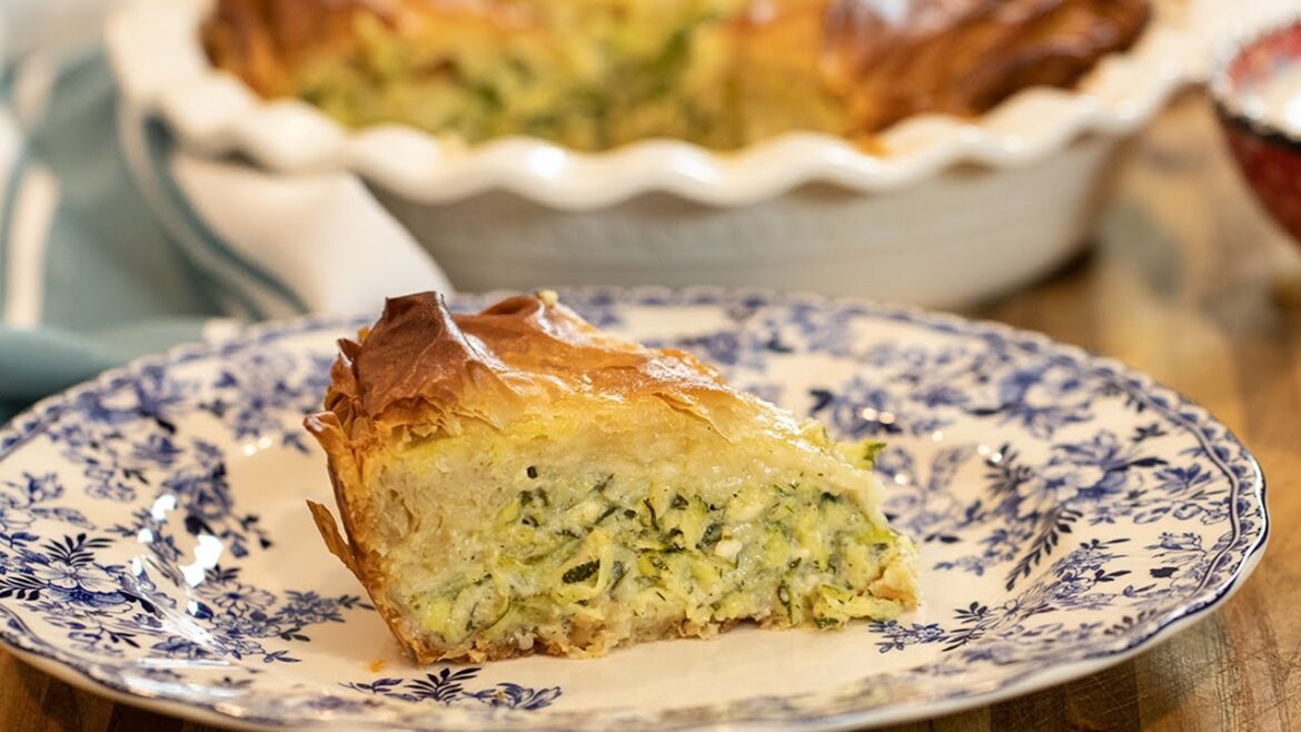 Greek Zucchini Pie: Kolokythopita freezer friendly