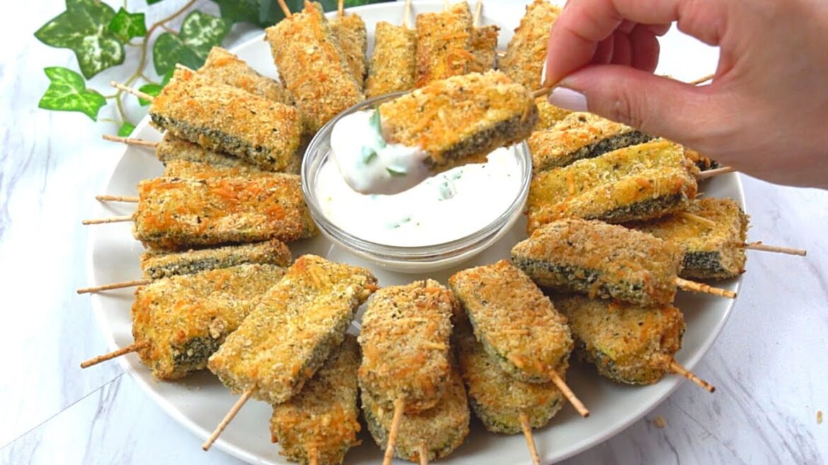 Easy Crispy Baked Zucchini Fries! Quick Zucchini Recipe in 10 Minutes. Easy Recipe!